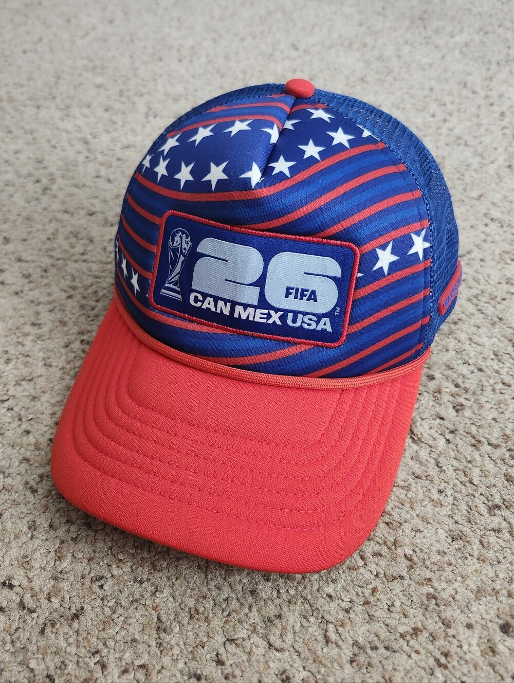FIFA 206 CAN MEX USA Trucker Hat - Blue & Red